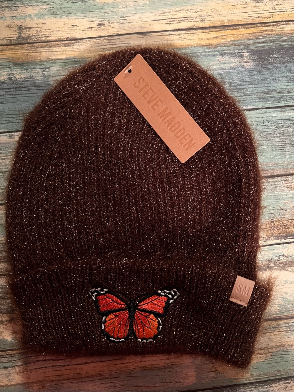 ✨ NWT Steve Madden Butterfly Shimmer Beanie! ✨